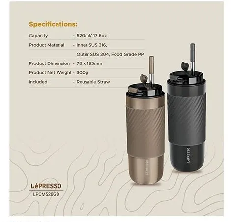 ماگ حرارتی لپرسو Lepresso Thermal Tumbler LPCM520
