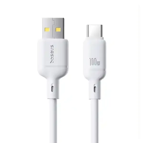 کابل تایپ سی 100 وات یک متر بیسوس Baseus Silky Series 1m 100W USB to USB-C CB000113