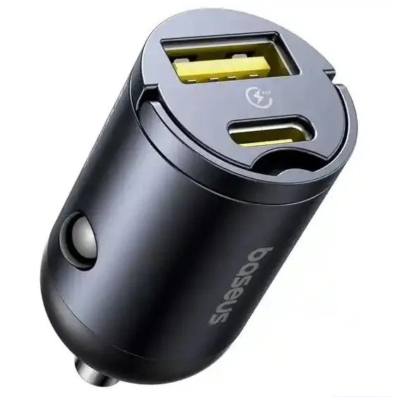 شارژر فندکی دو پورت 30 وات بیسوس Baseus Tiny Star U+C Mini Car Charger VCHXX-UC