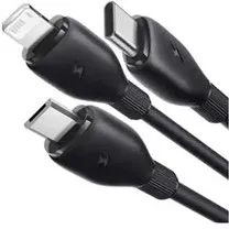 کابل سه سر 1.3 متر بیسوس Baseus 3.5A Ultra-Fast Charging Cable CB000161