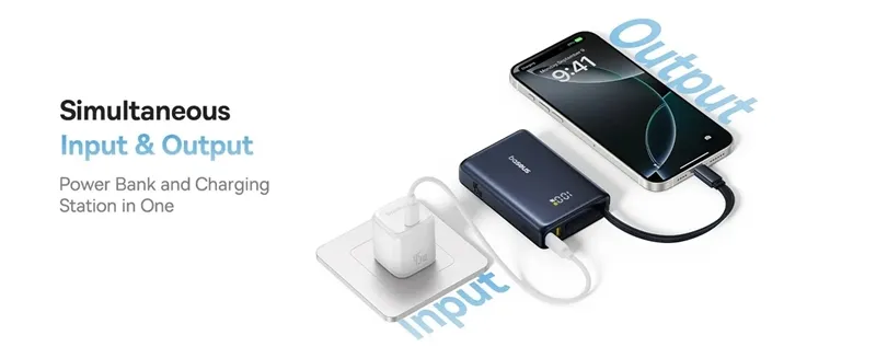 پاوربانک 20 وات 10000 با کابل پاورولوژی Powerology Ultra-Compact PD Power Bank PPBCHA04