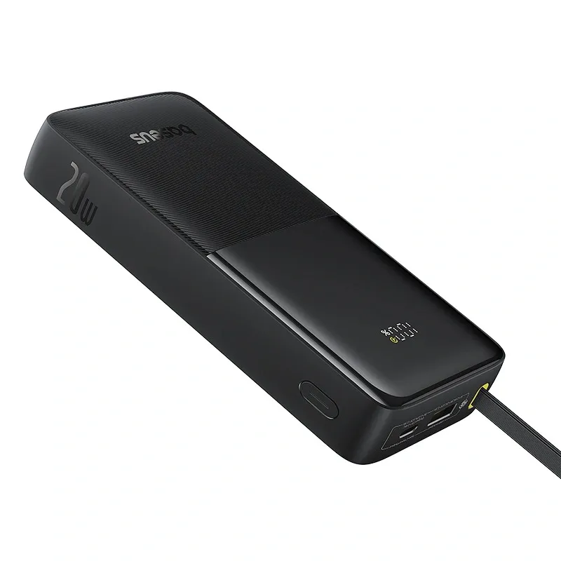 پاوربانک 20وات 10000 با کابل بیسوس Baseus Power Bank Bipow 2 With Cable PPBD2-1W20