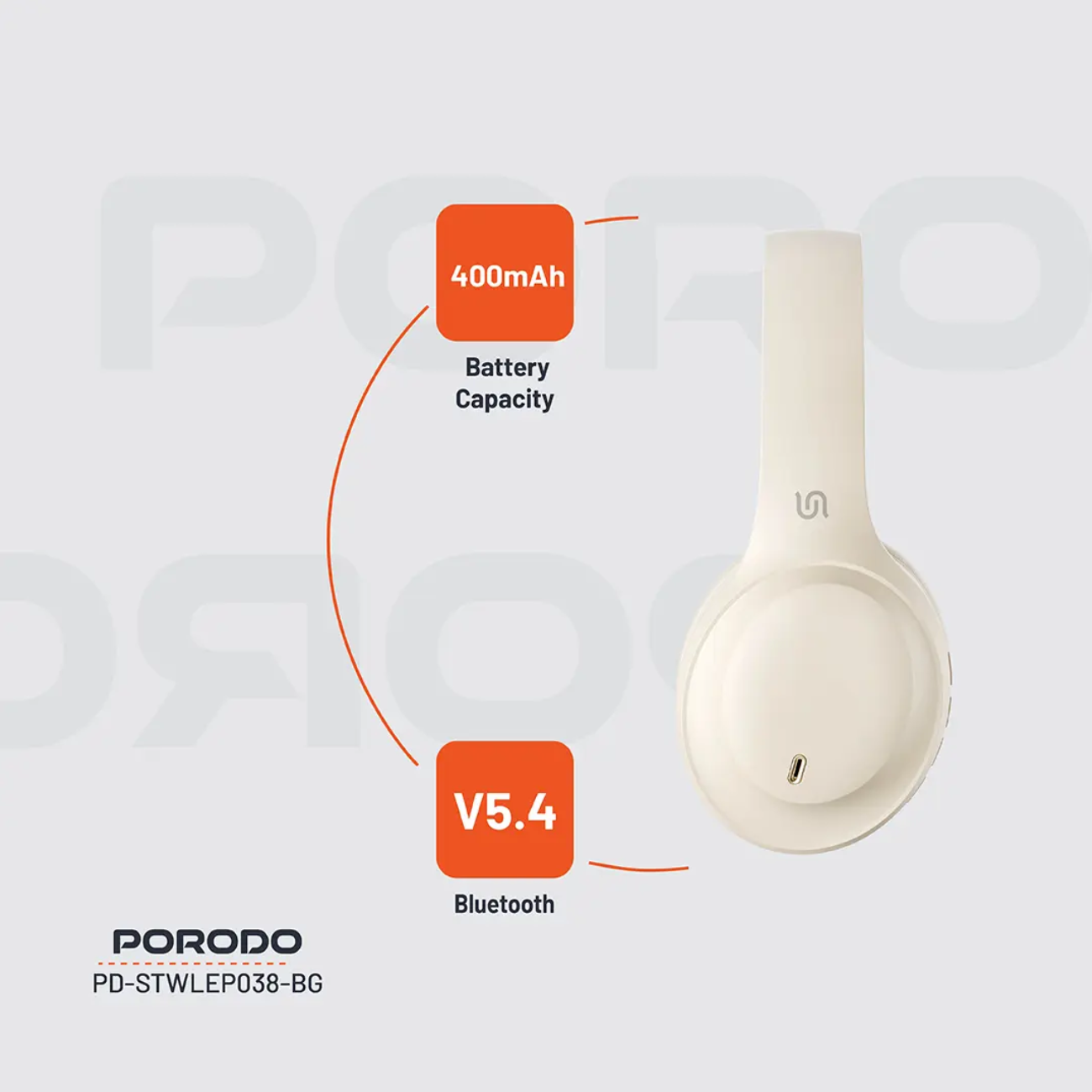 هدفون بلوتوثی 5.4 و سیمی پورودو PD-STWLEP038
