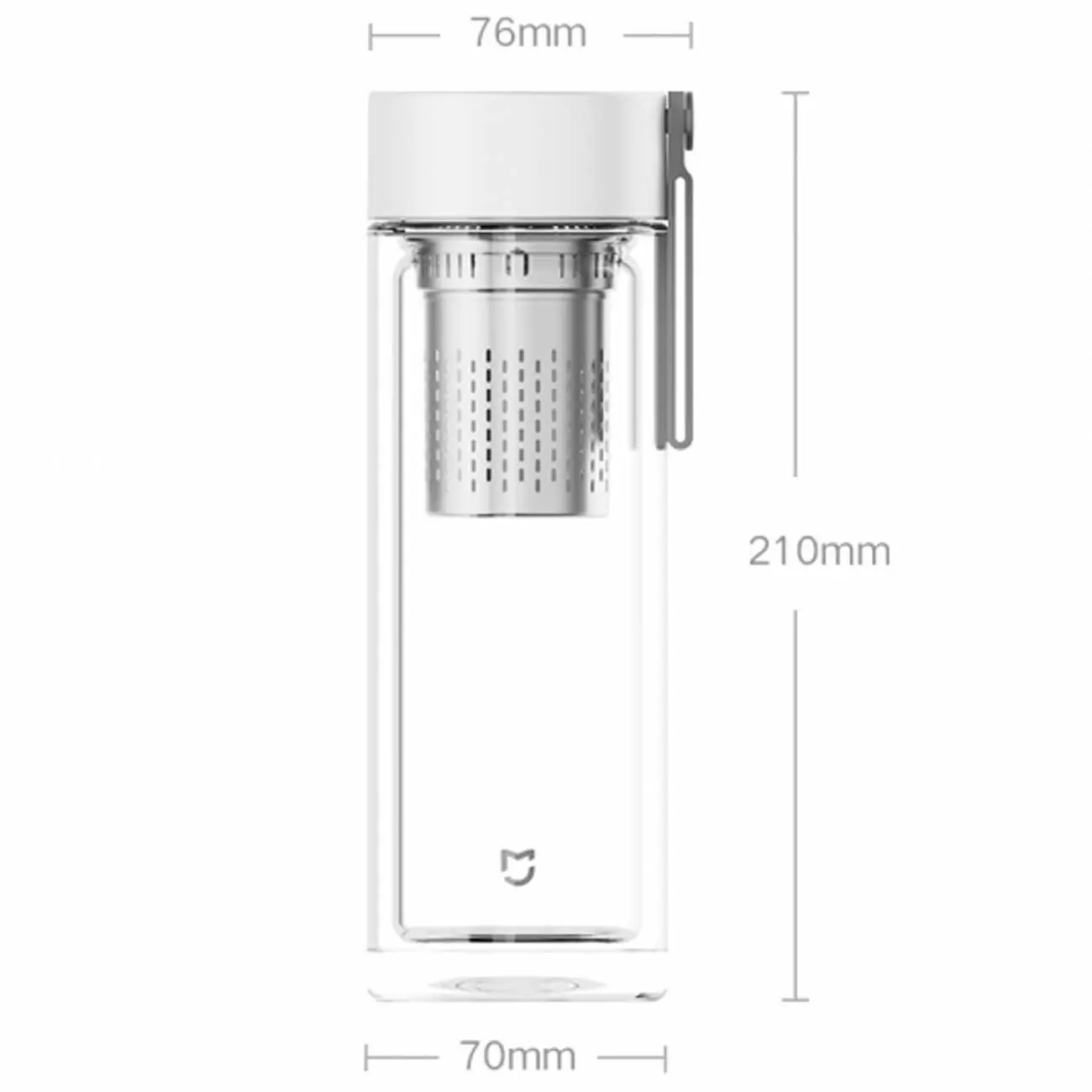 فلاسک شیشه‌ای دو لایه مسافرتی 400 میلی‌لیتری میجیا شیائومی MJBLB01PL