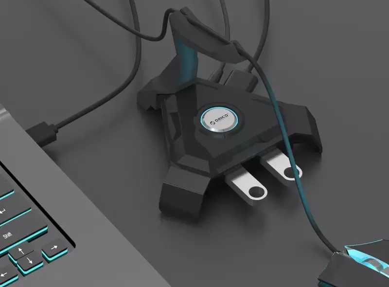 هاب یو اس بی 4 پورت قابل حمل اوریکو ORICO-LH4-U2 4 Port USB2.0 Cable Management HUB