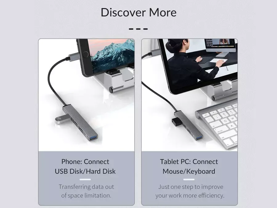 هاب تایپ سی اوریکو ORICO AH-13 Type-C to USB3.0 HUB