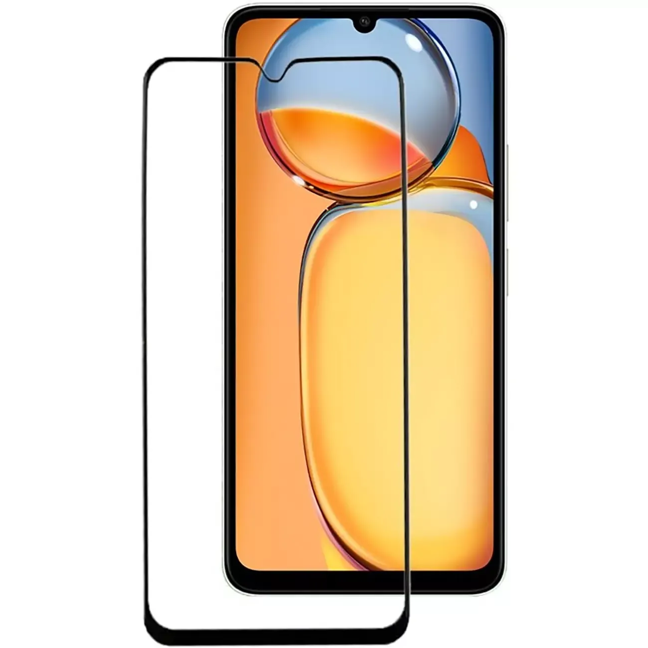 گلس شیشه‌ای تمام چسب گوشی شیائومی ردمی 13سی/ پوکو سی 65 آنتی استاتیک Anti-Static