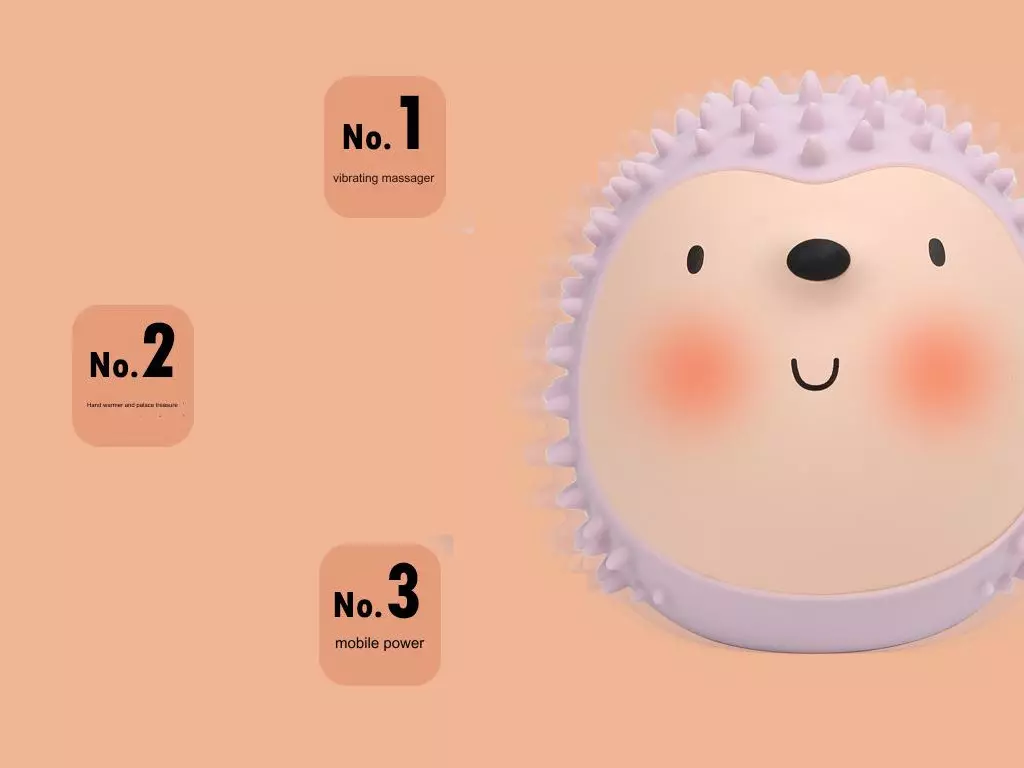 ماساژور، پاور بانک و گرم‌کن دست Hedgehog Shuangshuang Heated Massager F-HM-01