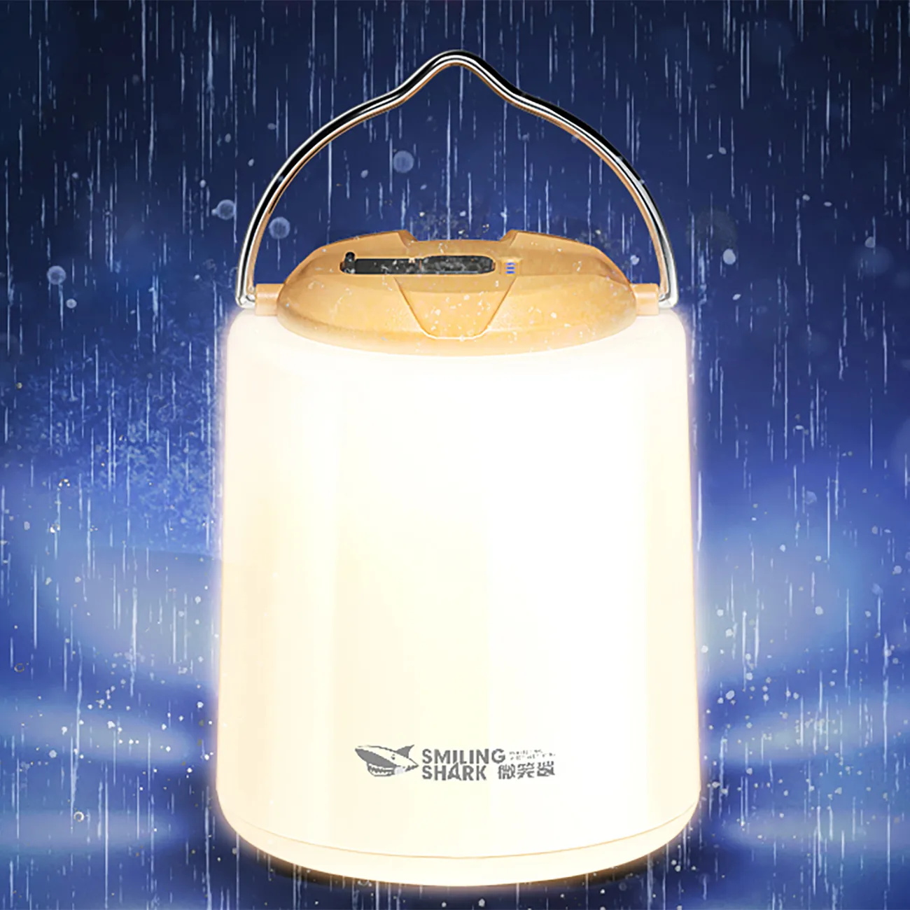 چراغ کمپینگ شارژی ضدآب اسمایلینگ شارک LY-8223