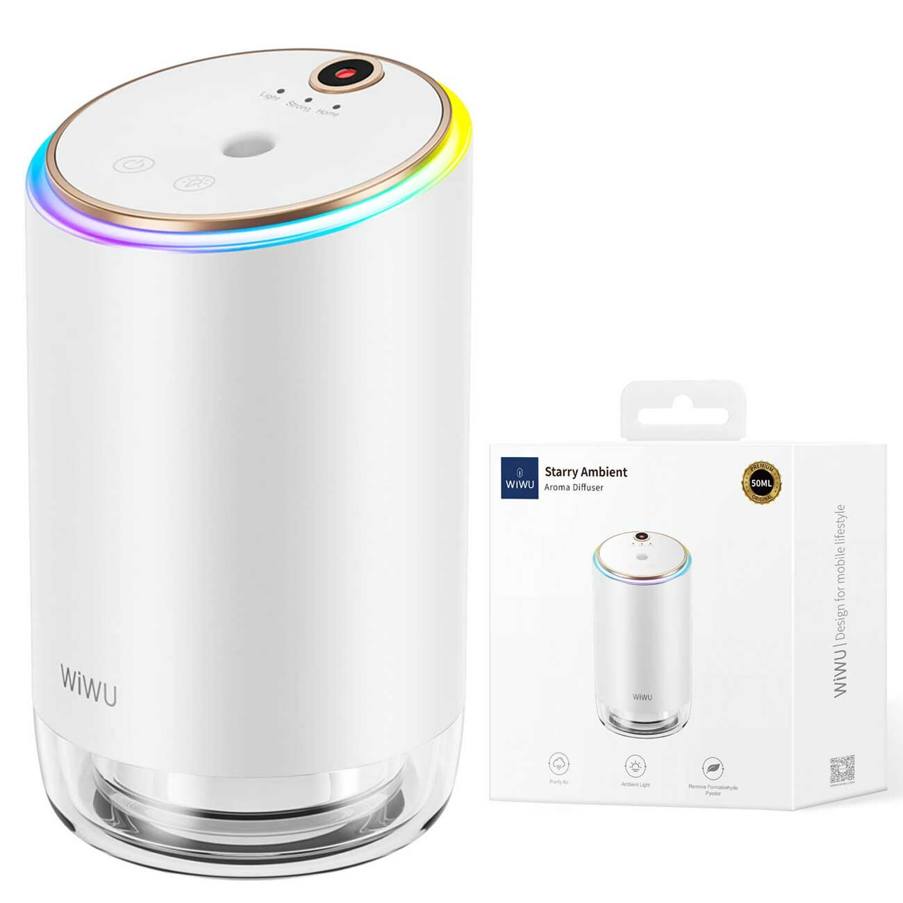 دستگاه رطوبت ساز و خوشبوکننده هوای شارژی قابل حمل با نور RGB ویوو WI-AR003