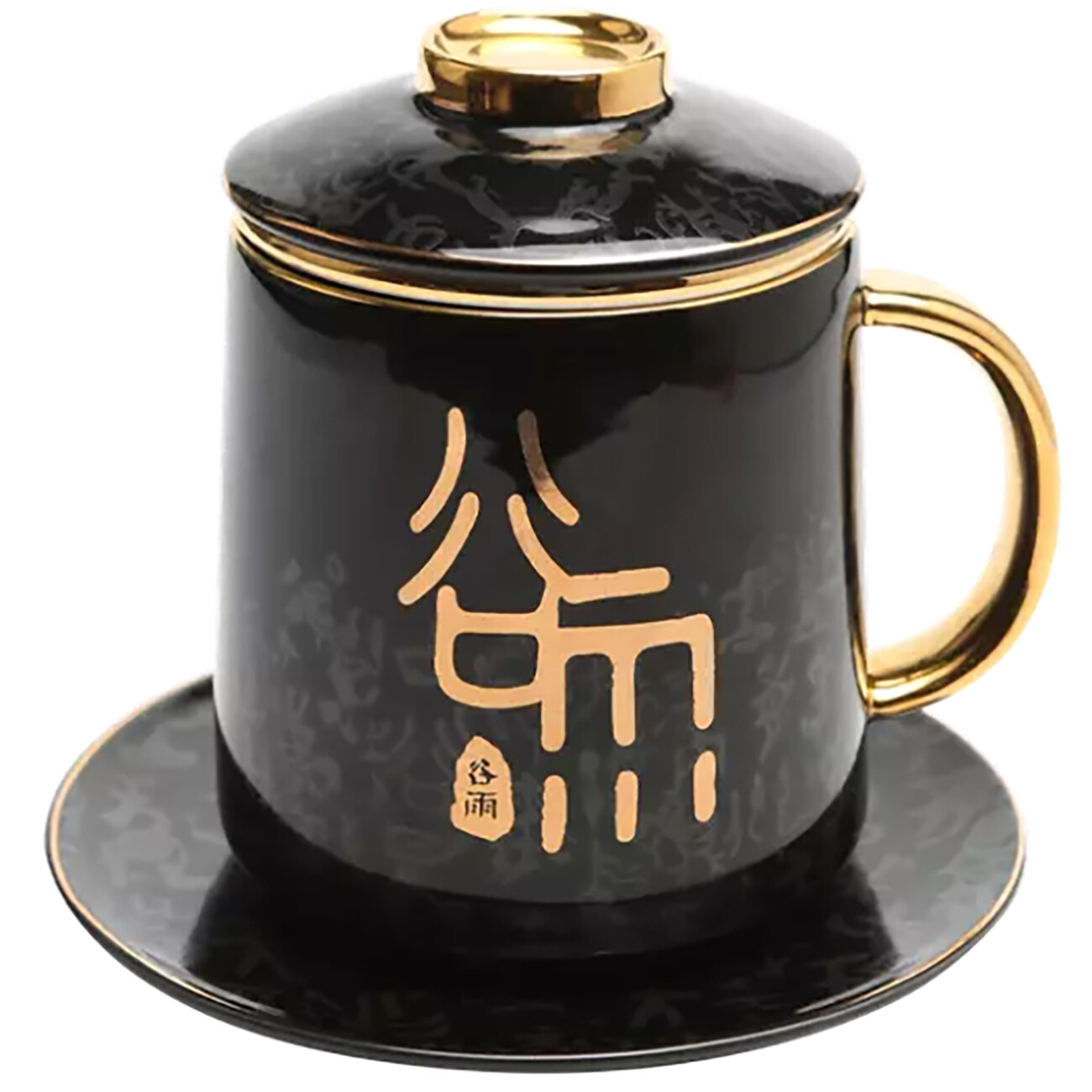 فنجان چای دسته دار و نعلبکی سرامیکی کوانگ MKT402