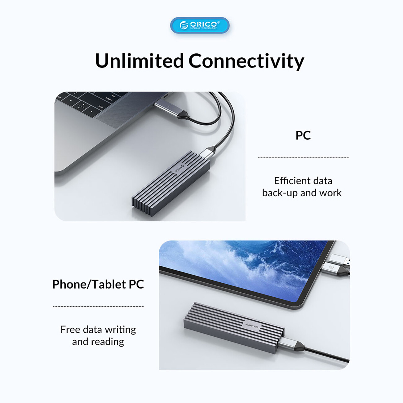 باکس هارد اس اس دی M.2 NVMe اوریکو