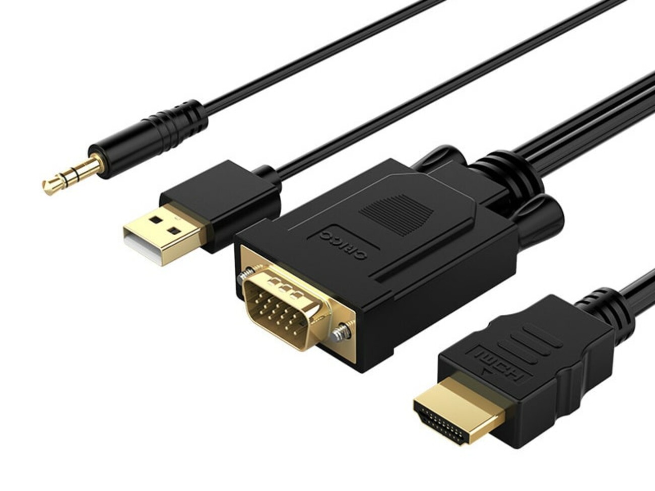 قیمت مبدل اچ دی ام آی به وی جی ای و صدا و یو اس بی اوریکو ORICO VGA/HDMI Adapter Cable (XD-VATH)