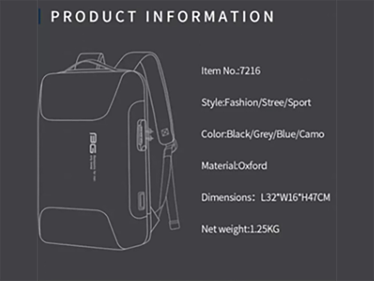 قیمت کوله پشتی مسافرتی ضد آب دارای پورت USB3.0 بانگه BANGE BG-7216 Backpack 15.6 inch Laptop Backpack Backpack Waterproof