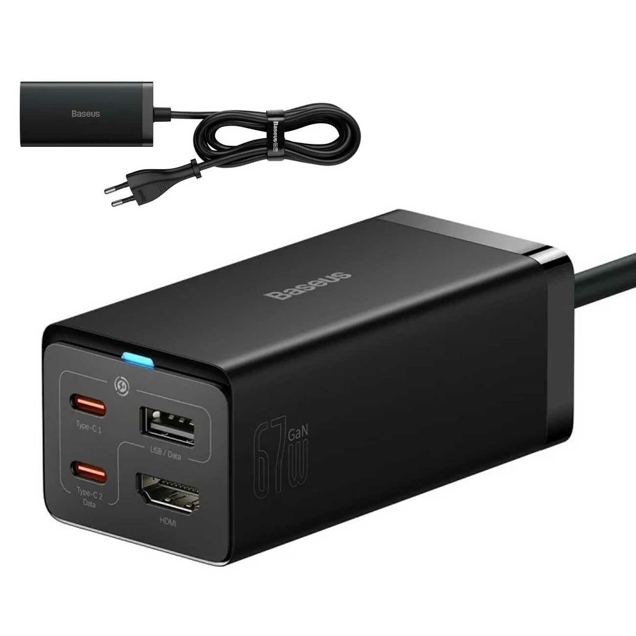 پاور هاب 4 پورت سوپر فستشارژ 67 واتی بیسوس CCGAN67-HDE BS-CCGP110201