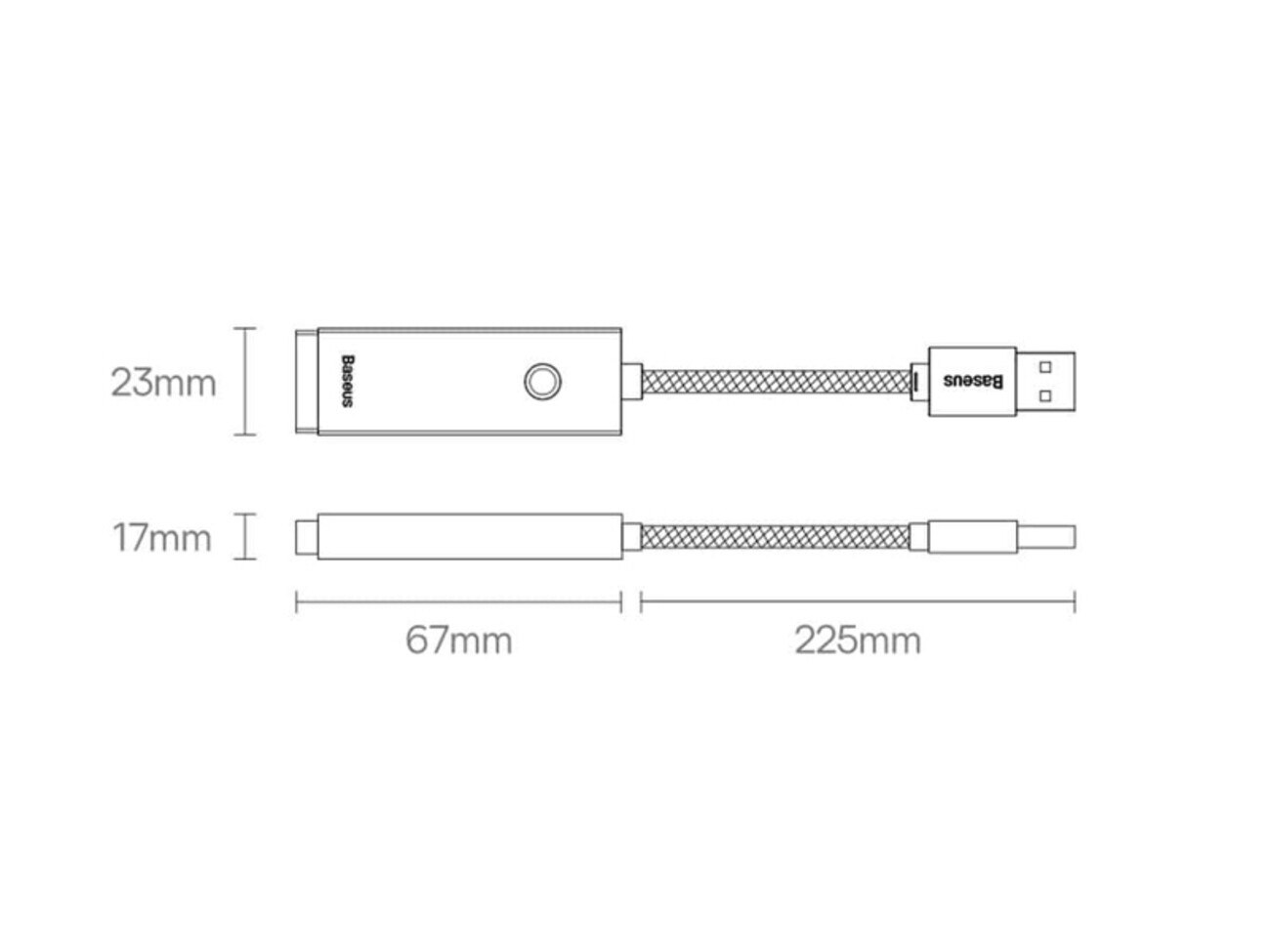 خرید آداپتور شبکه خارجی تایپ سی سری  RJ 45 1Gbps مشکی باسئوس