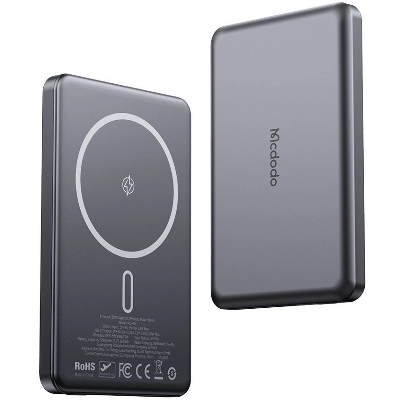 پاوربانک وایرلس مگ سیف 20 وات 5000 مک دودو MC-464