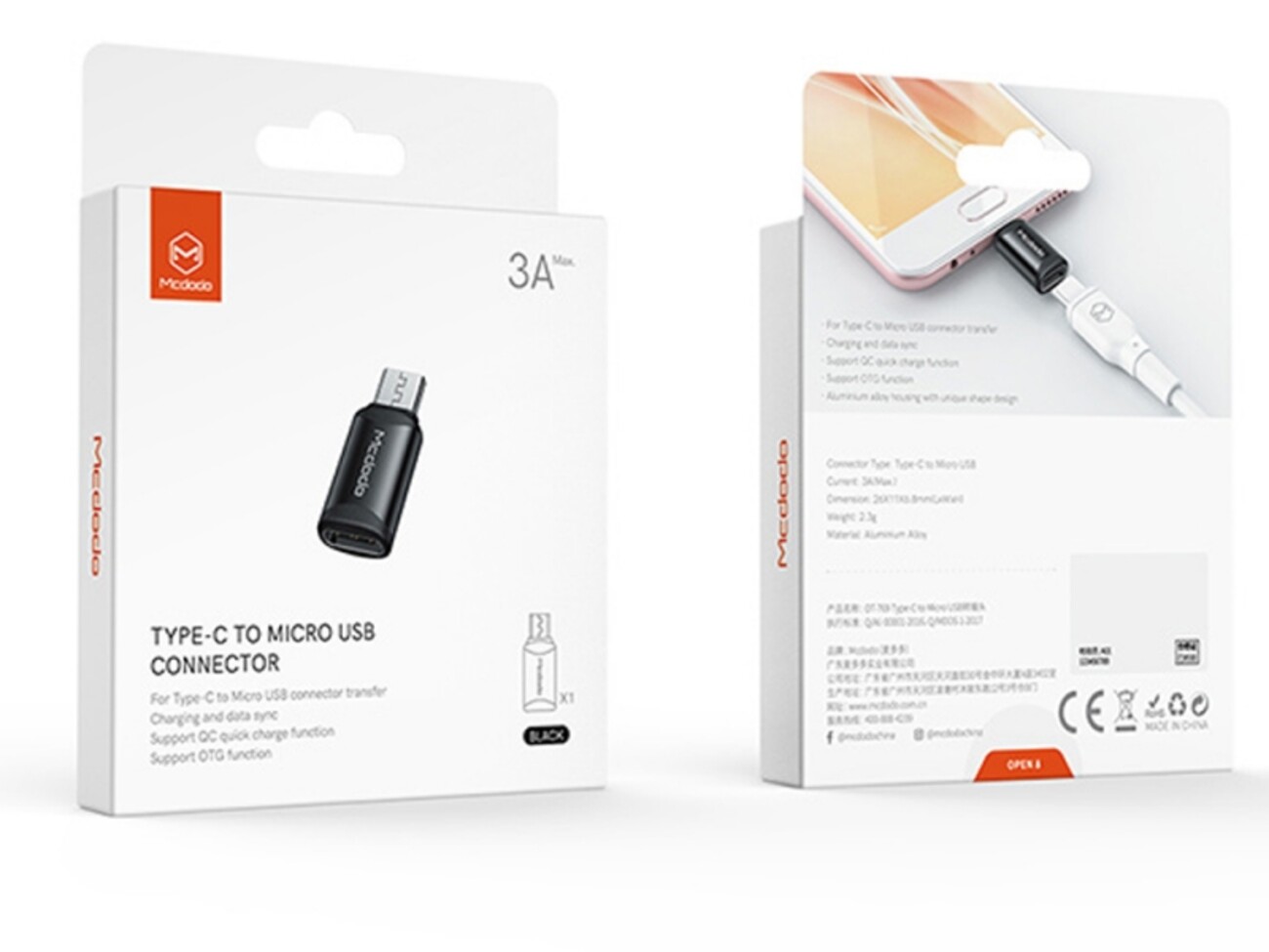 مبدل میکرو یو اس بی به تایپ سی مک دودو MCDODO Type-C to MicroUSB OT-7690