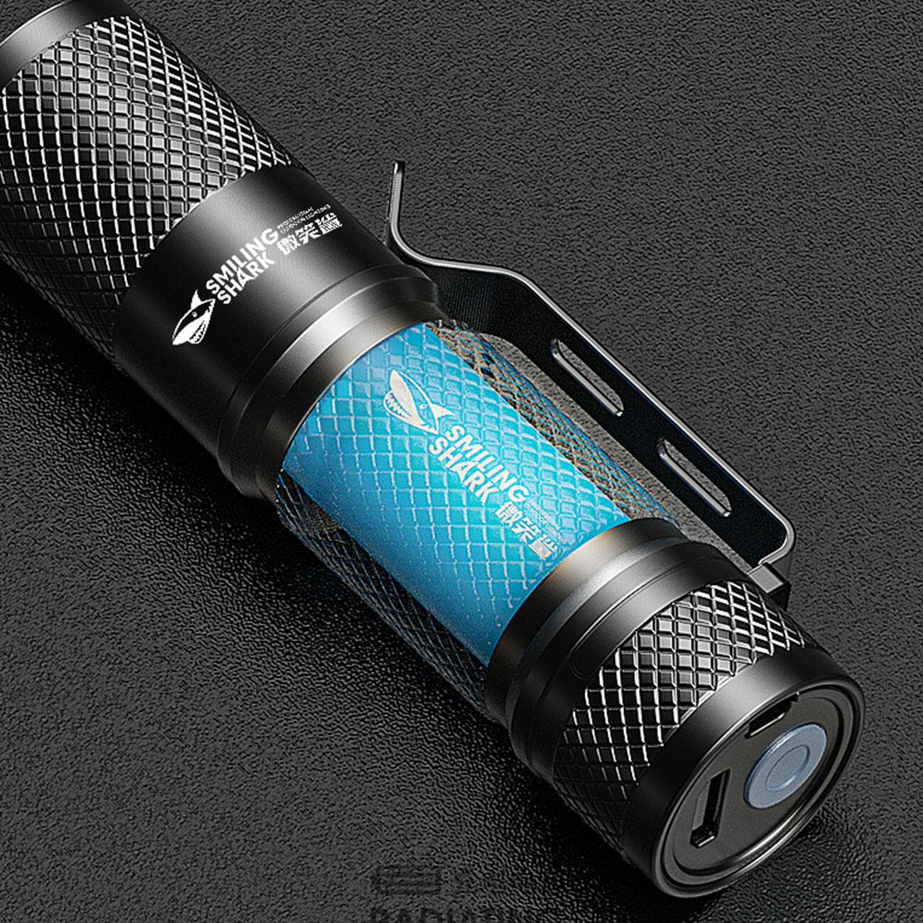 باتری شارژی چراغ قوه اسمایلین شارک
