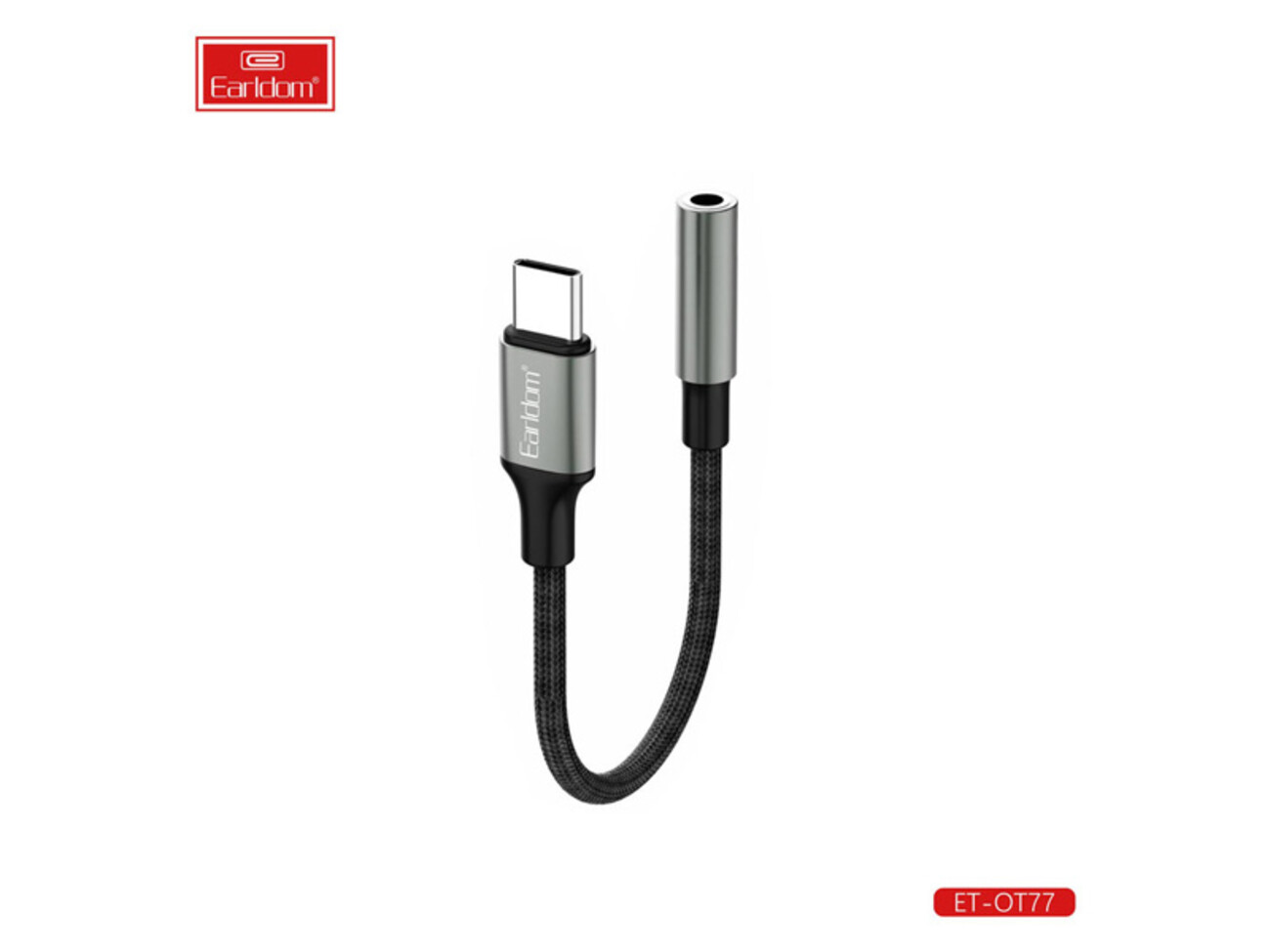 خرید کابل تبدیل تایپ سی به جک 3.5 میلیمتری ارلدام Earldom ET-OT77 Type-C TO AUX Audio adapter