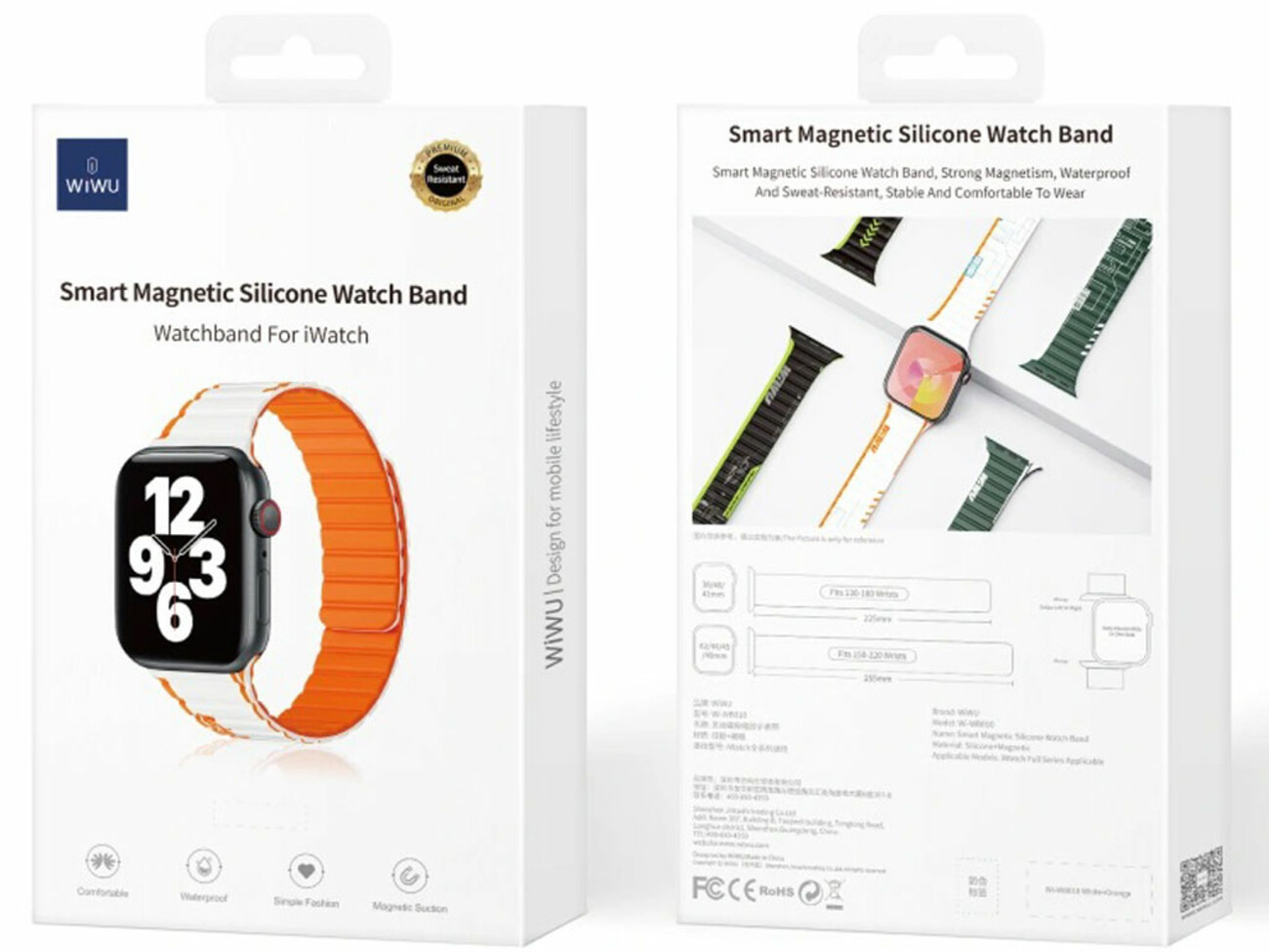 کیفیت بند اپل واچ سیلیکونی 42، 44 و 45 میلی‌متری ویوو WIWU Smart Magnetic Silicone Watch Band Wi-WB010 42/44/45/49mm