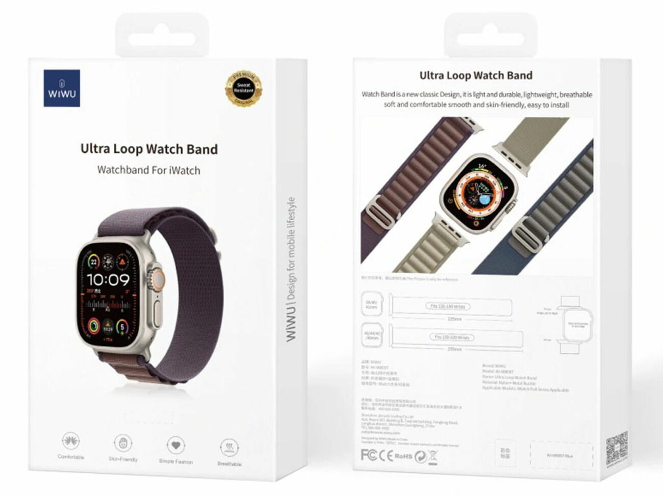 کیفیت بند اپل واچ 42، 44، 45 و 49 میلی‌متری ویوو WIWU 42/44/45/49mm  Ultra Loop Watch Band Wi-WB007