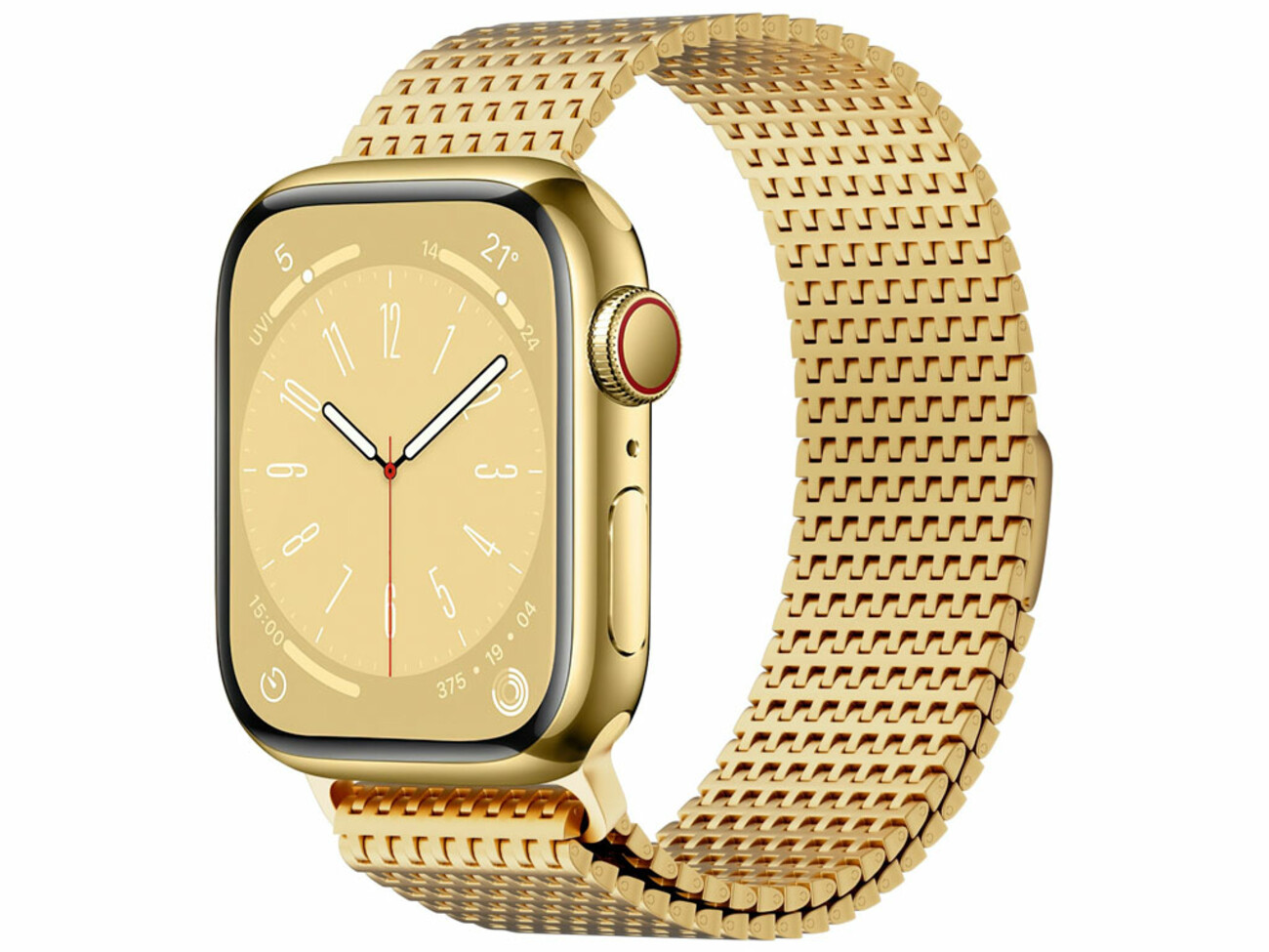 فروش بند فلزی طلایی اپل واچ 42، 44، 45 و 49 میلی‌متری ویوو WIWU 42/44/45/49 Stainless steel watch band Wi-WB002