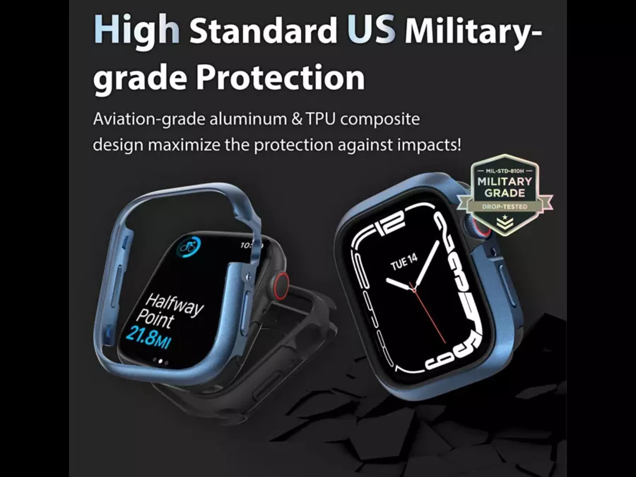 قاب محافظ اپل واچ 45 میلی‌متری سری 7 ویوو wiwu Defense Armor 45mm Watch case