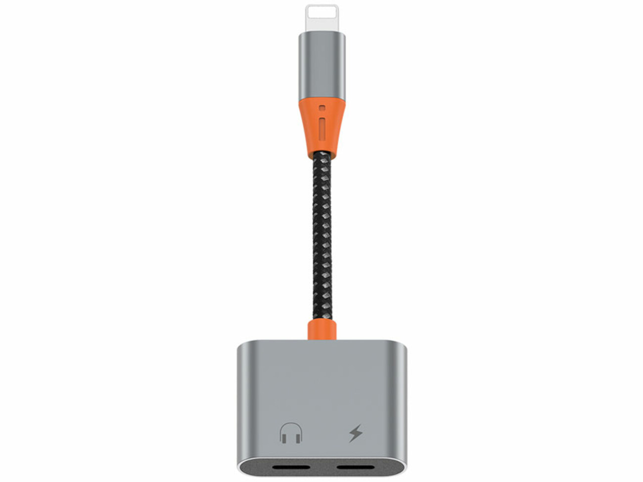 خرید مبدل لایتنینگ به لایتنینگ و درگاه صدا ویوو Wiwu LT08 Lightning To Lightning & 3.5mm Audio Converter