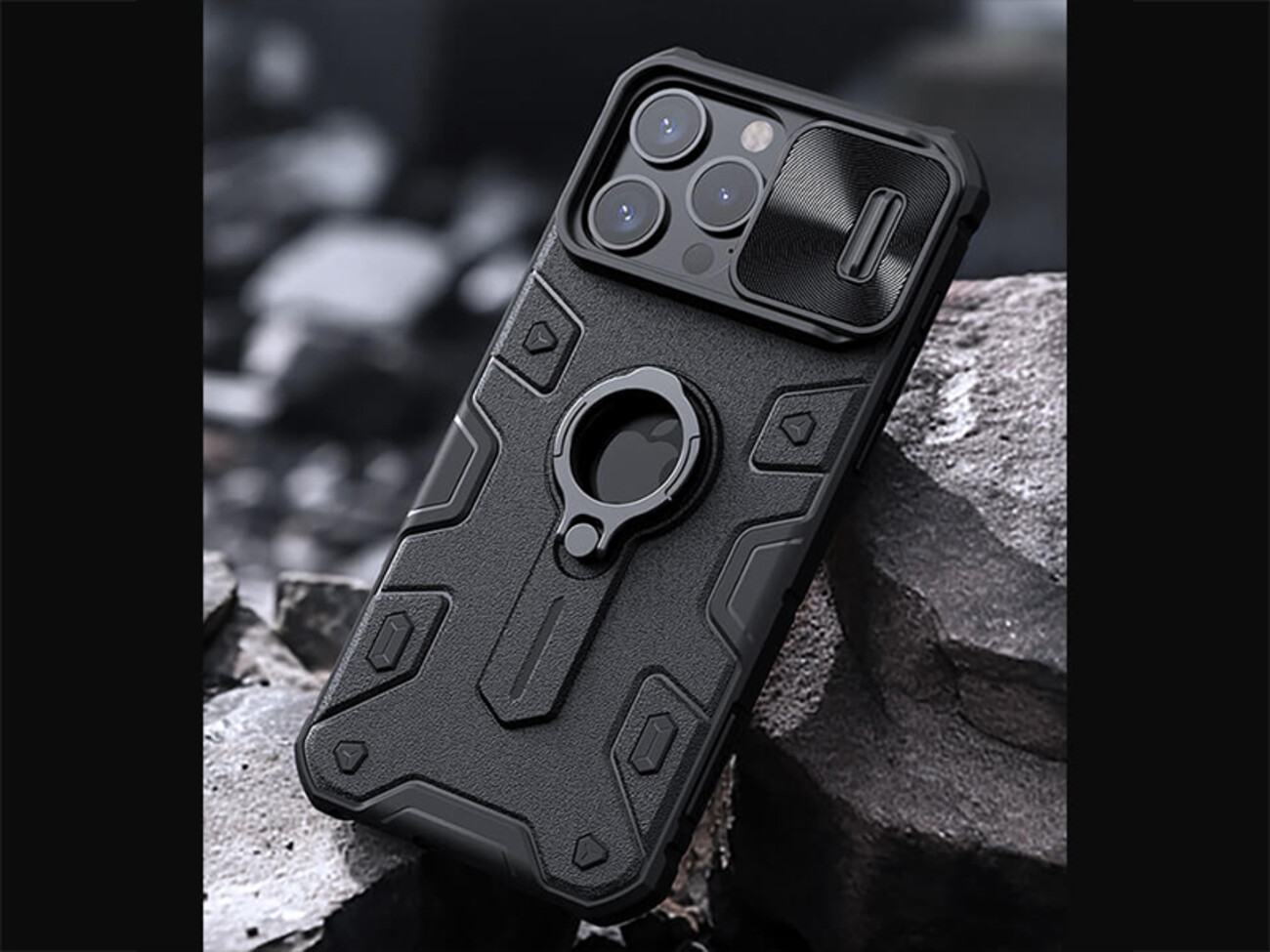 خرید قاب محافظ  آیفون 15 پرو مکس نیلکین Nillkin Apple iPhone 15 Pro max Cam Shield Armor Case