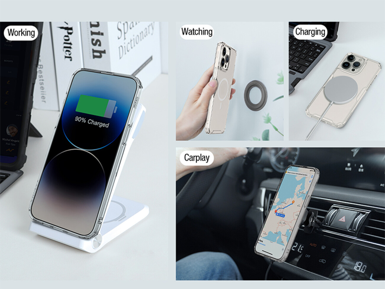 خرید قاب محافظ ژله ای آیفون 15 پرو مکس نیلکین Nillkin Apple iPhone 15 Pro max Nature TPU Pro Magnetic Case
