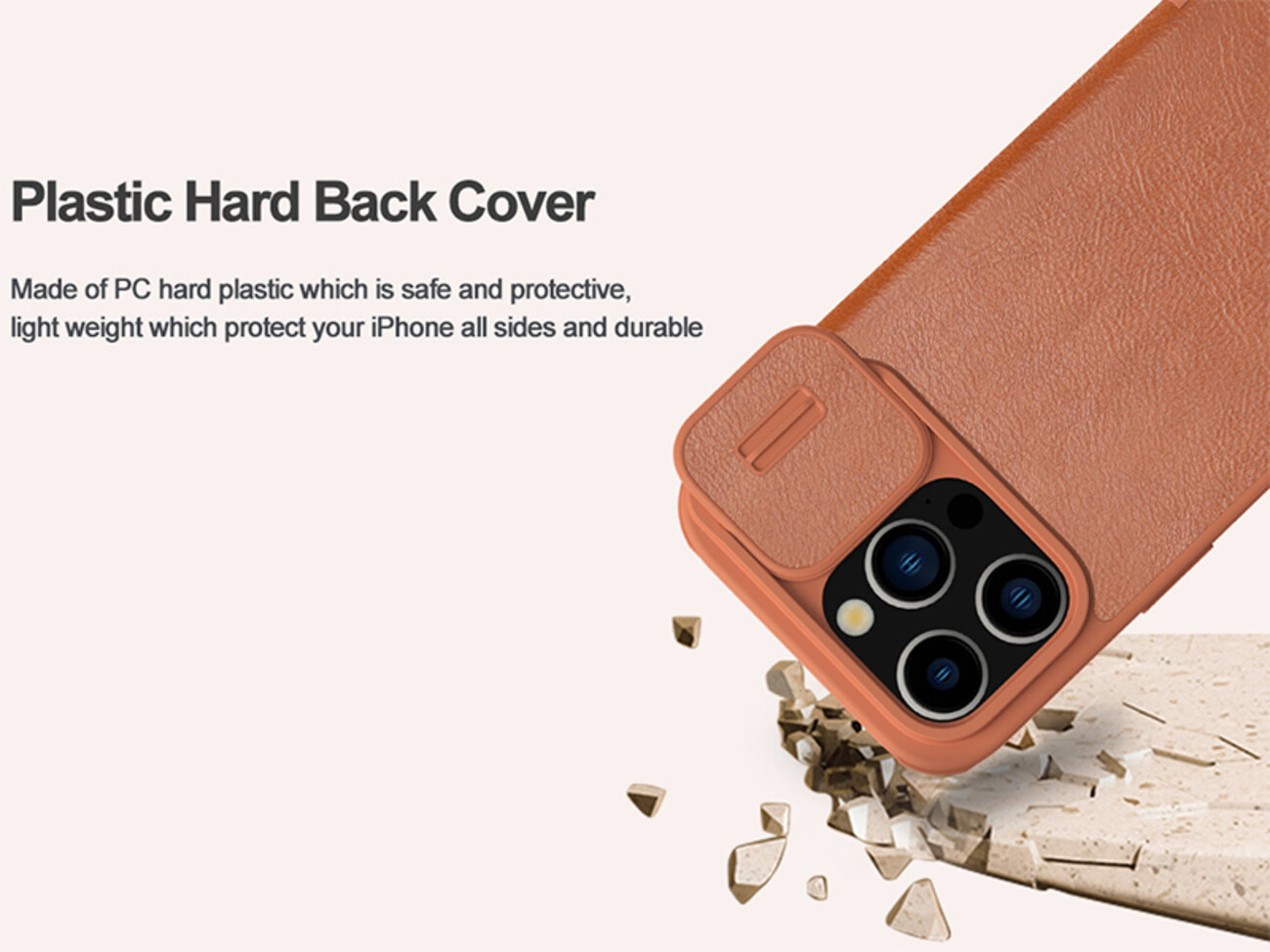 خرید کیف کویین آیفون 15 پرو مکس نیلکین Nillkin Apple iPhone 15 Pro max Qin Pro leather case