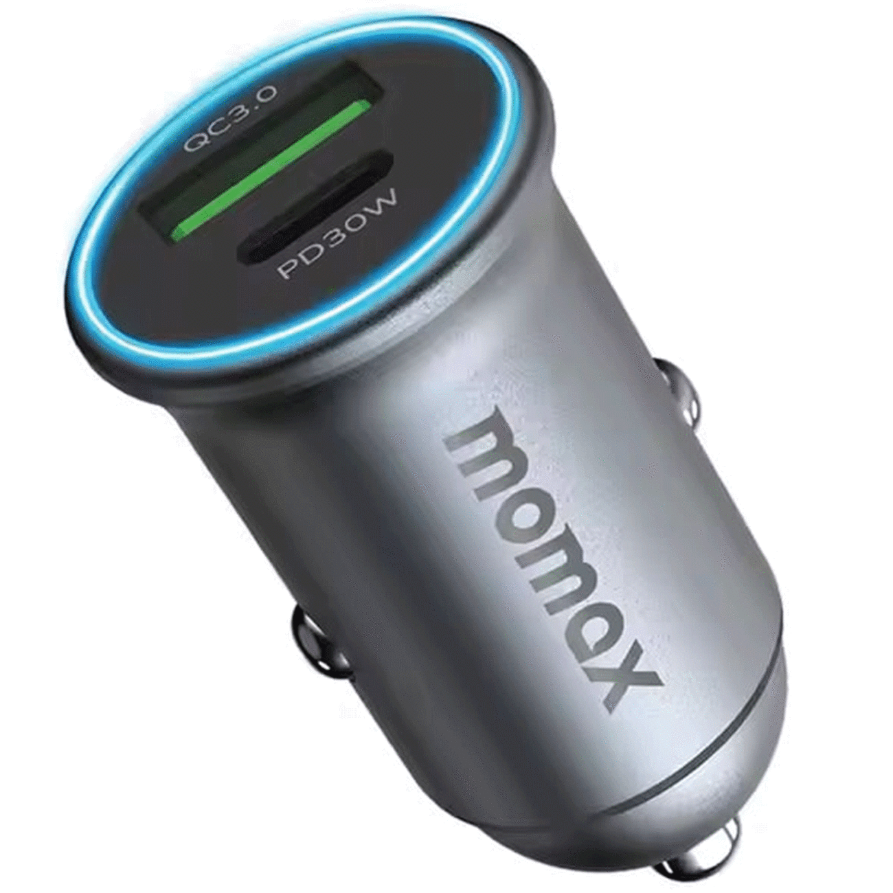 شارژر فندکی فست شارژ ماشین USB و تایپ‌سی 30 وات مومکس UC18