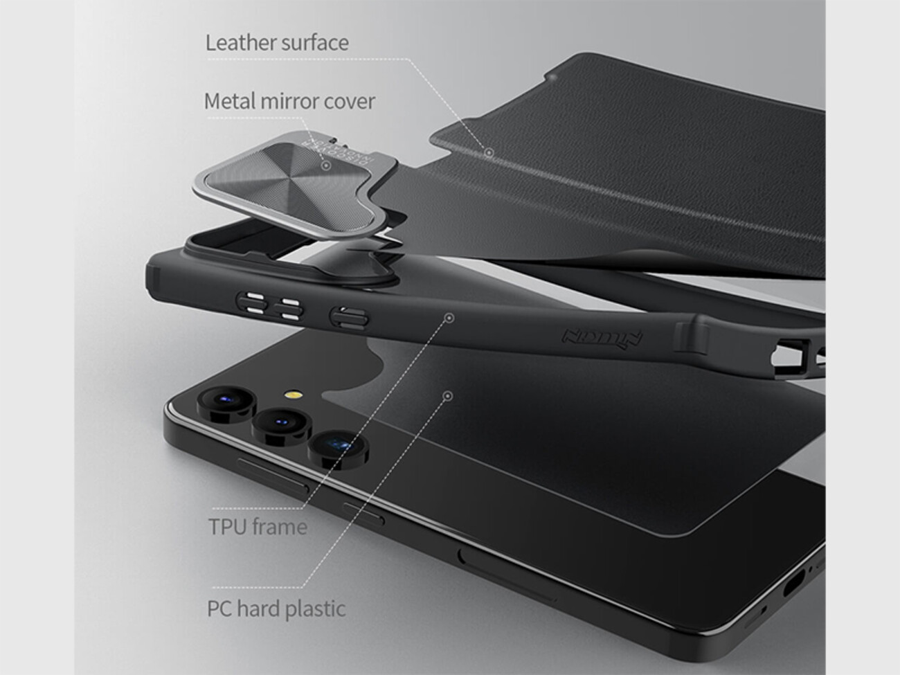 خرید کیف محافظ سامسونگ اس 24 نیلکین Nillkin Qin Prop Leather case for Samsung Galaxy S24