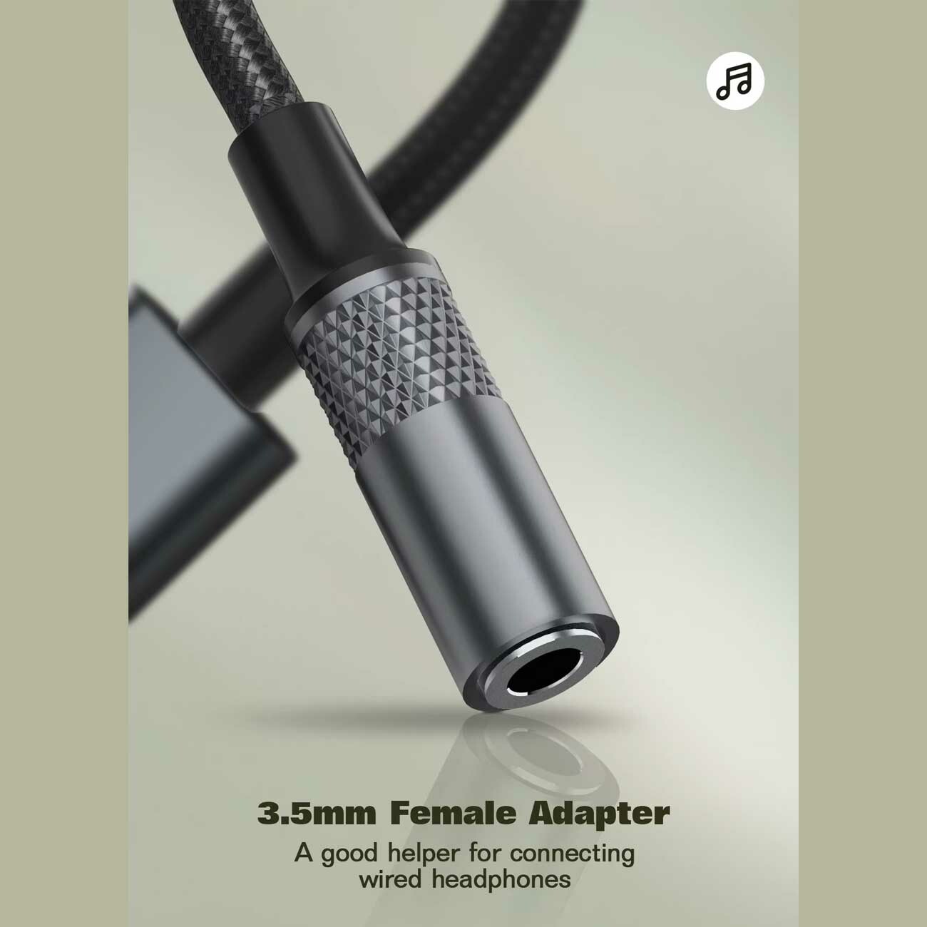 بخش 3.5mm female بافت‌دار LDNIO