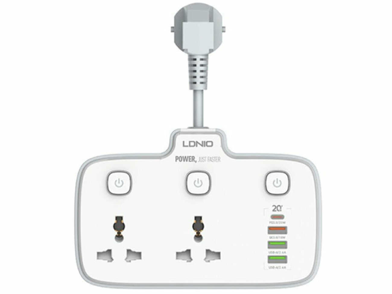چند راهی برق الدنیو LDNIO SC2413 Universal Power Strip