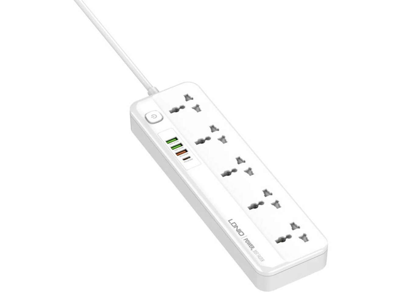 سیم سیار برق 3 سوکت، 3 یو اس بی و 1 تایپ سی الدنیو LDNIO SC5415 Power Strip With USB Port