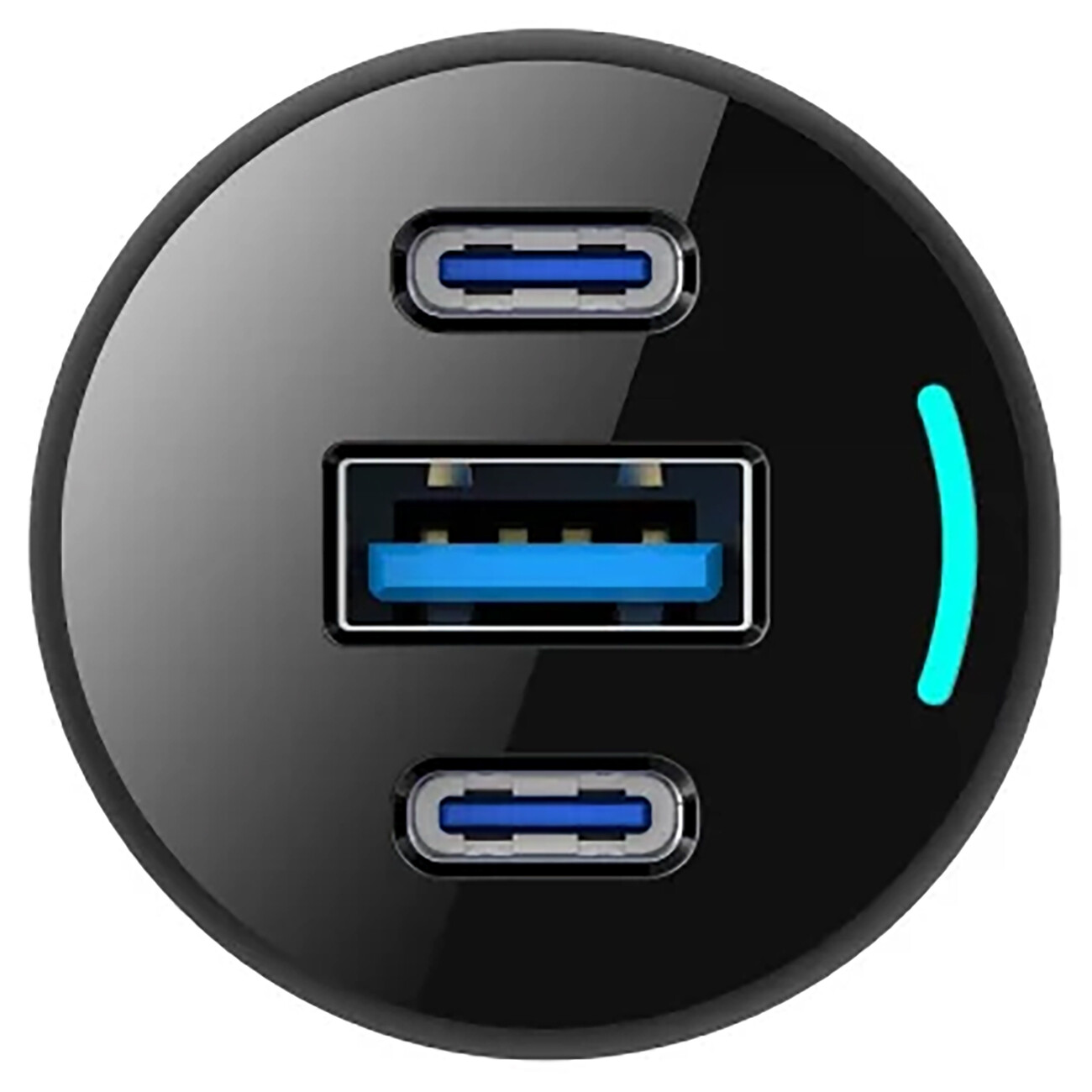 فروش شارژر فندکی فست شارژ ماشین تایپ سی و یو اس بی 85 وات پاورولوژی
