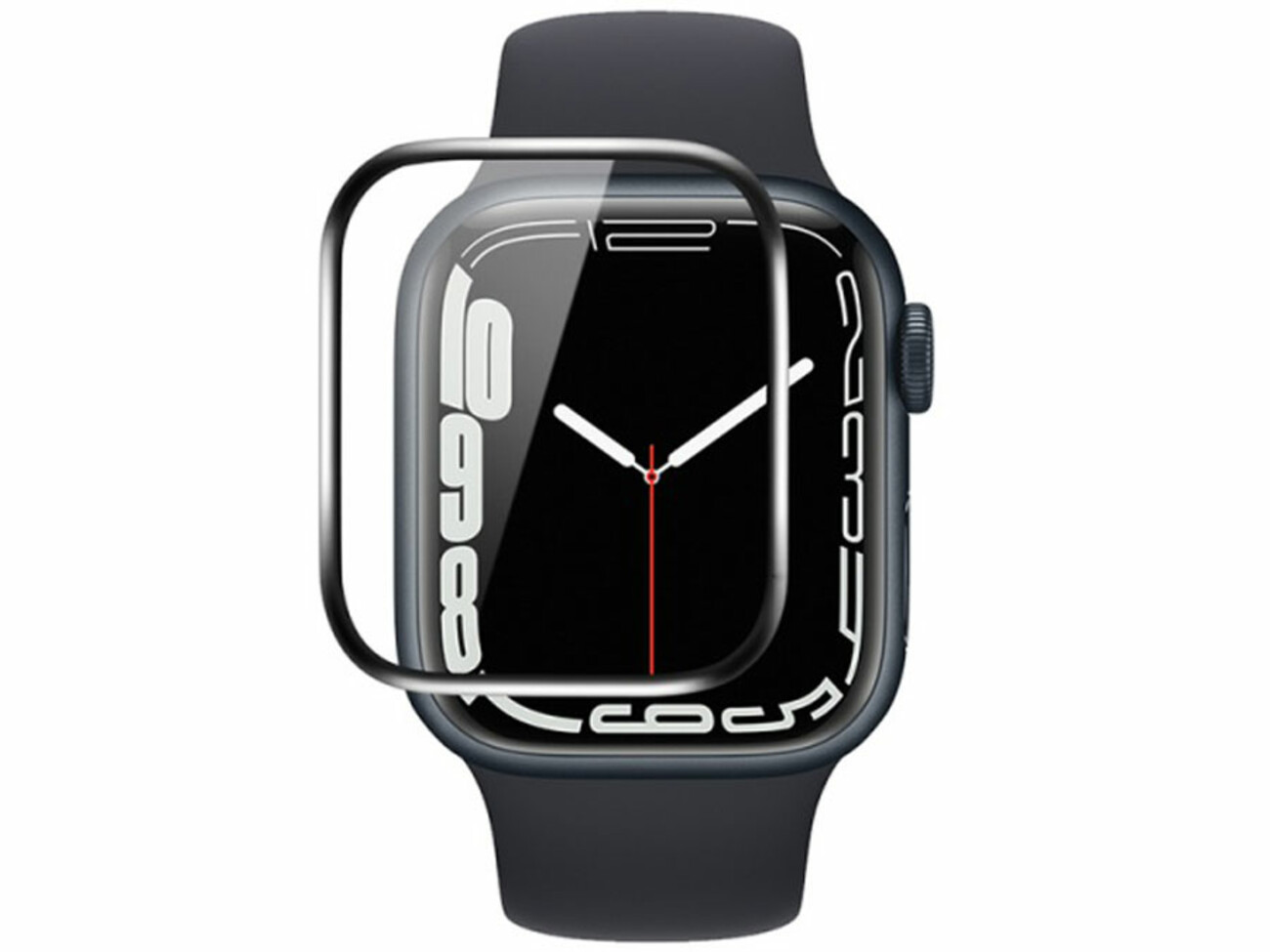 محافظ صفحه نمایش اپل واچ 41 میلیمتری سری 7 کوتتسی Coteetci iWatch7 frame full Glue tempered glass 24002-41