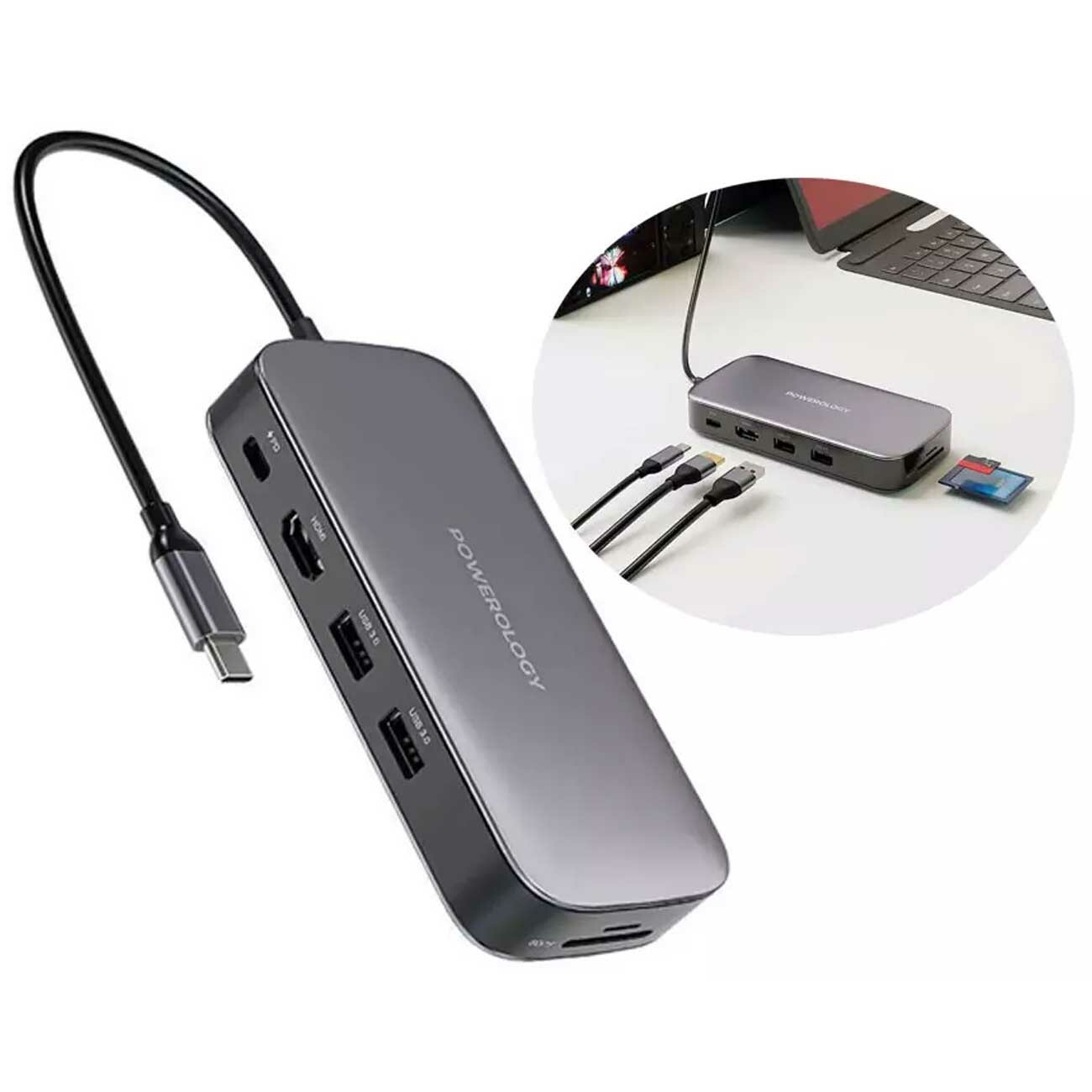 قیمت هاب تایپ سی و باکس هارد اس‌اس‌دی 256 گیگ پاورولوژی