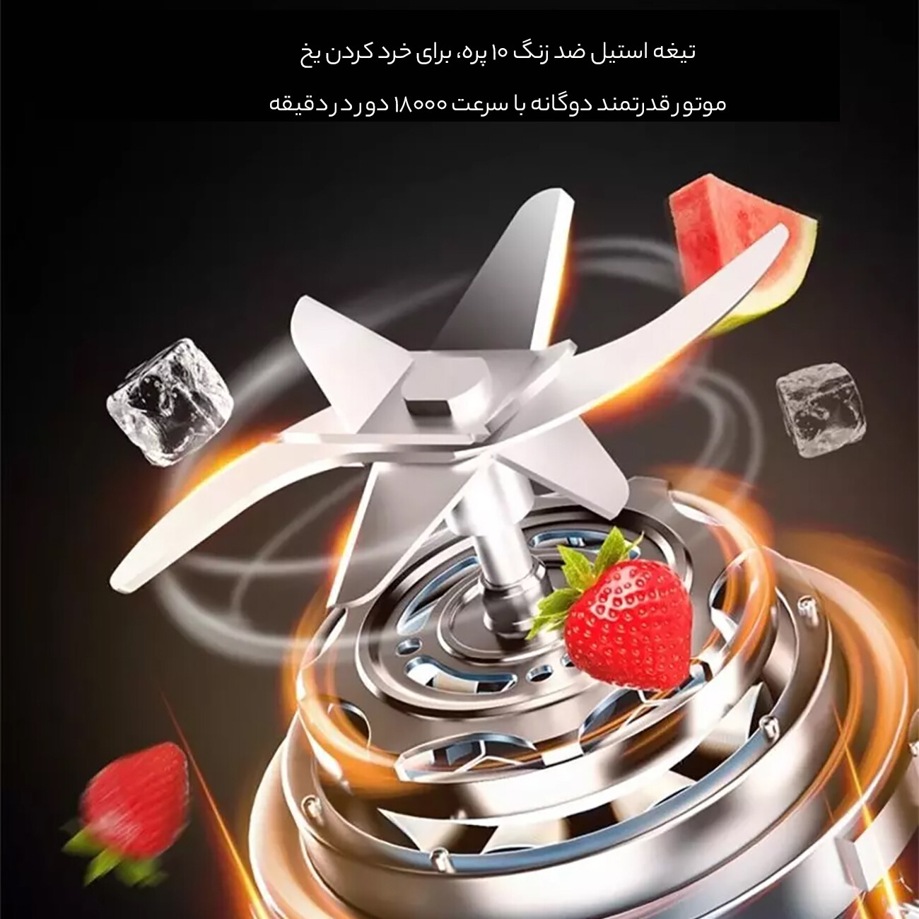 آبمیوه‌ساز شارژی کوچک قابل حمل شیائومی