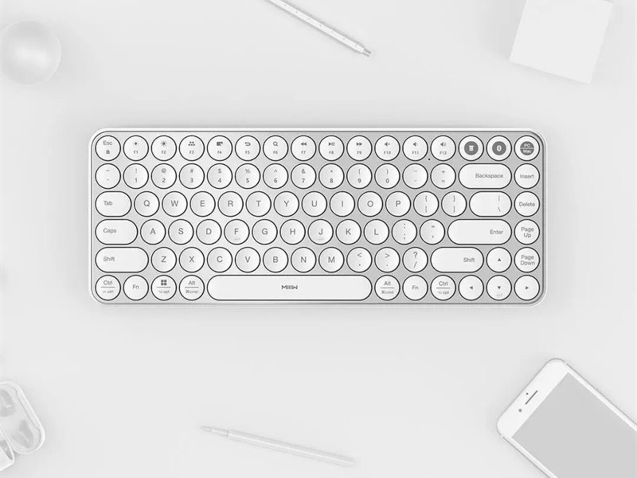کیبورد بی سیم شیائومی Xiaomi the MIIIW MWXKT01 Air 85 Bluetooth Dual-mode Mini Keyboard