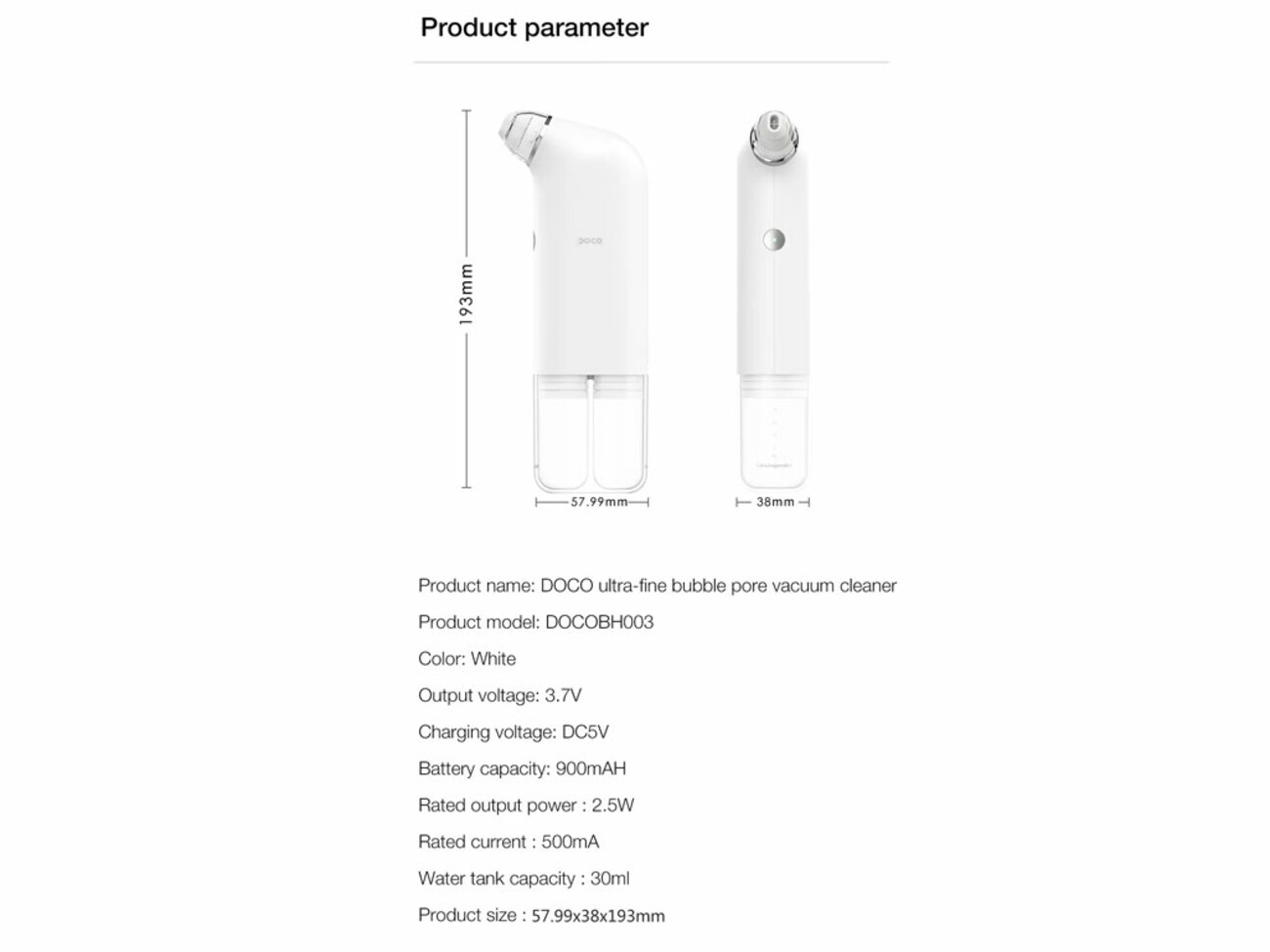 دستگاه پاک‌کننده جوش سرسیاه صورت چندکاره شیائومی Xiaomi Youpin DOCO BH003 Plus