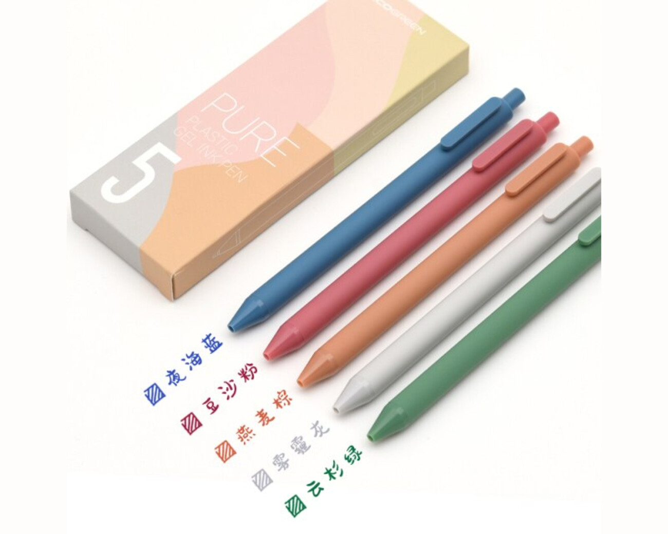 بسته 15 تایی خودکار شیائومی Xiaomi Kaco Pure Plastic Gel Ink Pen K1015