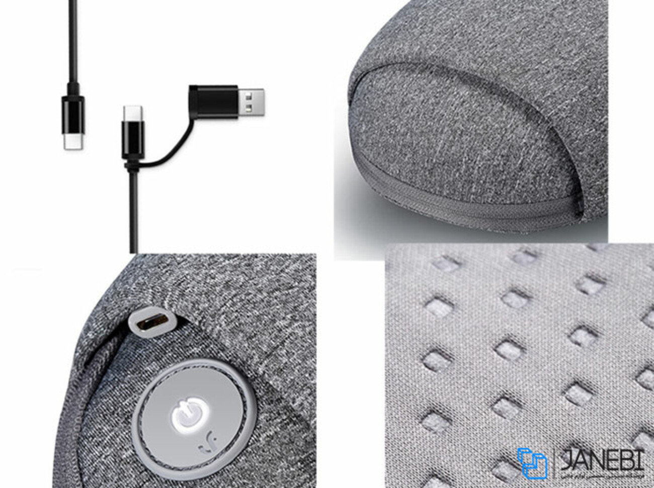 پد ماساژ حرارتی وایرلس شیائومی Xiaomi Lefan Wireless Thermal Massage Pillow