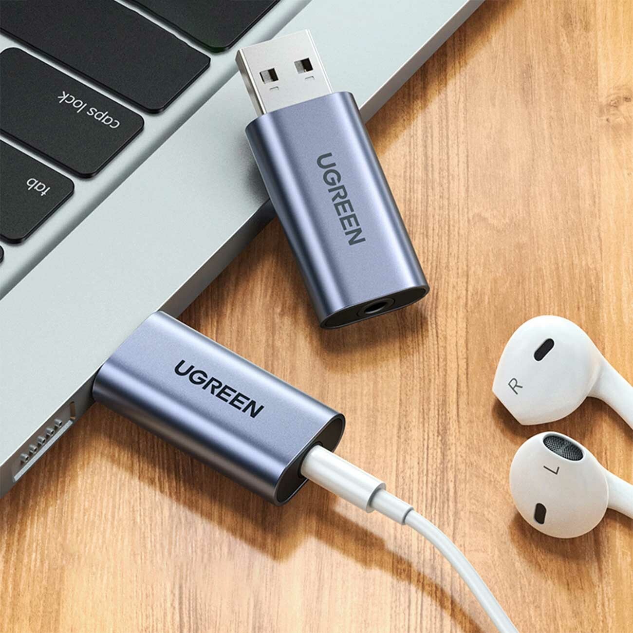 خرید مبدل صدای USB به جک 3.5 میلی‌متری یوگرین