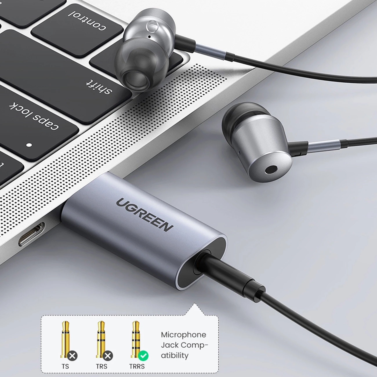 مبدل صدای USB به جک 3.5 میلی‌متری یوگرین
