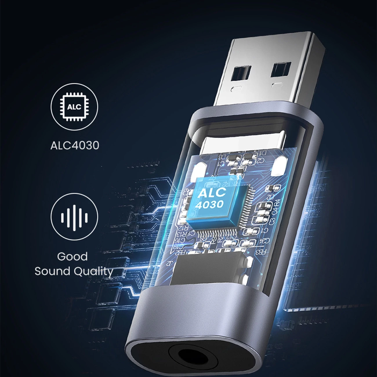مبدل صدای USB به جک 3.5 میلی‌متری یوگرین