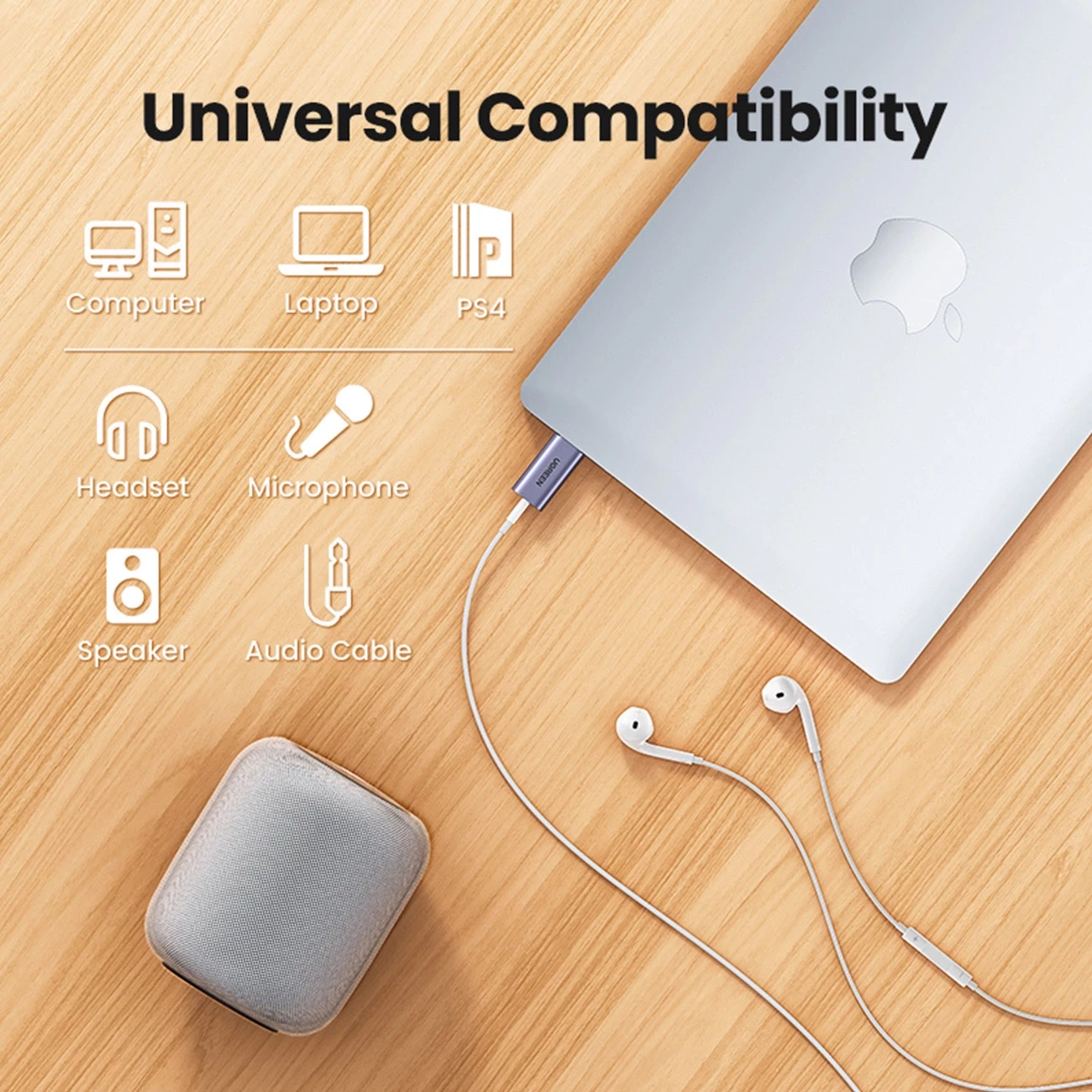 مبدل صدای USB به جک 3.5 میلی‌متری یوگرین