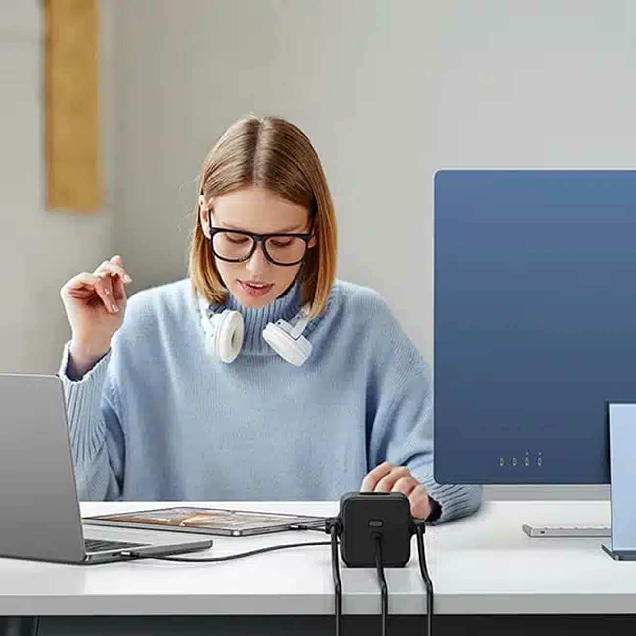 چندراهی برق 2500 وات سه سوکت، دو USB و دو Type-  فست 65 وات یوگرین